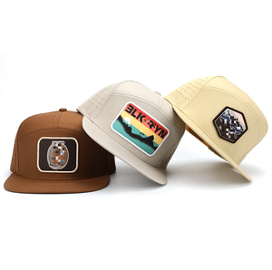Casquette Snapback 7 Panneaux en Toile avec Patch Tissé, Imperméable et Résistante à l'Eau, Design Personnalisé Découpé au Laser, Strass, Réglable, Unisexe - Product Image 3