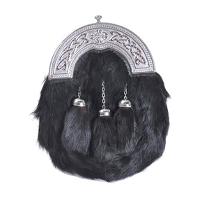 Nuevo Sporran Personalizado de Cuero Vacuno para Uso Diario con Tartán Frontal, Venta al por Mayor de Sporrans para Uso Diario - Product Image 3