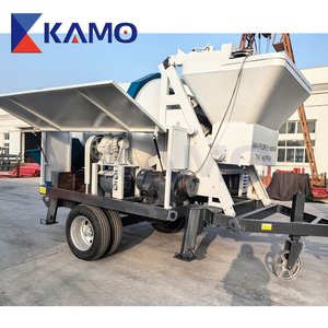 ポータブルトレーラーコンクリートミキサーポンプ、農村および都市建設プロジェクトでコンクリートを混合および汲み上げるためのワンストップソリューション - Product Image 3