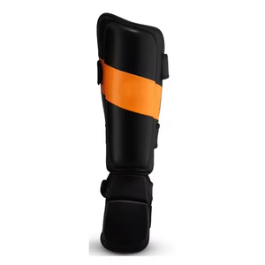 Protections de tibias Muay Thai avec protection des pieds et des genoux, protège-tibias légers pour le kickboxing MMA - Product Image 1