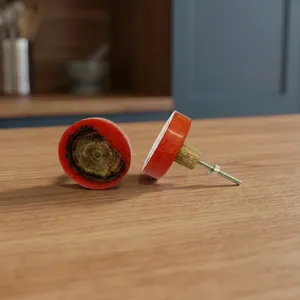 Hot Sale Resin And Wood Kitchen Cabinet <b>Door</b> <b>Knob</b> Pull Handle For Cabinets Dressers Wardrobes Available At Best Price - Product Image 6
