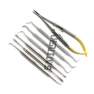 Juego de 6 instrumentos de relleno dental compuesto, espátula escaladora de sonda con implante de casete, instrumento dental de acero inoxidable - Product Image 2
