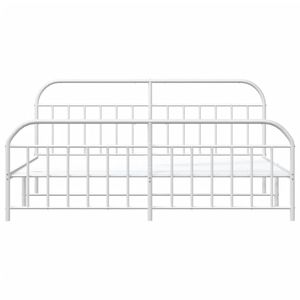 Base de Cama Doble de Acero con Recubrimiento en Polvo Blanco, Categoría de Productos de Camas Metálicas - Product Image 6