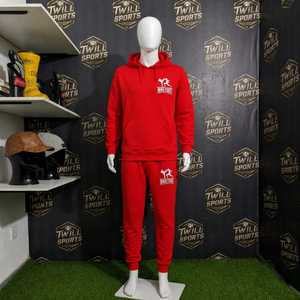 MMA Fight <b>Men's</b> <b>Red</b> Hooded <b>Sweatshirt</b> 100% Cotton Fleece Regular Fit Casual Front Logo Pocket Design Anti-Wrinkle Winter - Product Image 5