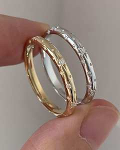 Anillo Clásico de Mujer Chapado en Oro con Diamante Cultivado en Laboratorio y Diseño de Estrella Celestial de Moda - Product Image 2