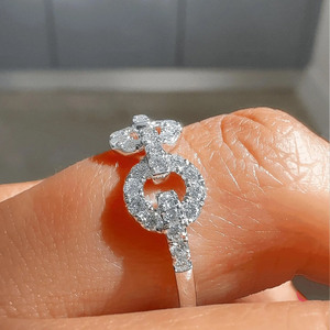 Iced Out Style Moissanite Diamond Cuban <b>Ring</b> Men’s Pave <b>Set</b> 925 Sterling <b>Silver</b> Chain Link Band Hip Hop Style Bling Jewelry - Product Image 3