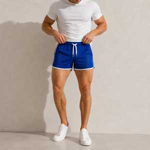 Pantalones Cortos Deportivos para Hombre, Rojos, Sólidos, con Cordón, Ecológicos, de Secado Rápido, Transpirables, de Poliéster - Product Image 3