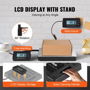 Bilancia Digitale per Spedizioni, Bilancia Postale Resistente 440 Libbre X 1,7 oz 100kg, Schermo LCD HD, Funzione Timer e Tara, Bilancia Portatile per Pacchi - Product Image 3