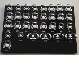 Juego de 31 Piezas de Pinzas de Goma para Endodoncia, Instrumentos Dentales Endo con Bandeja Negra - Product Image 1