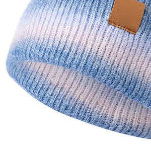 Unisex Vintage Striped Ribbed Knit Beanie Hat 56-58CM Casual <b>Winter</b> <b>Cap</b> Blue Wool Blend Custom Logo Breathable Waterproof Beach - Product Image 6