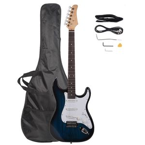 Blue Rosewood Fingerboard Electric Bass Guitar with 4 <b>Strings</b> 39-Inch Size Solid <b>Top</b> Left Handed for Beginners and Travel - Product Image 2
