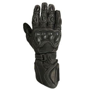 Gants de moto en cuir de course haut de gamme, à doigts entiers, antidérapants, en fibre de carbone, avec fermeture auto-agrippante, pour sports de plein air - Product Image 3