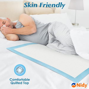 Nidy - Toallas Desechables para Hotel y Viajes, Impermeables, de Material No Tejido, 60x60cm, Protección contra la Incontinencia, Higiene y Comodidad para la Cama - Product Image 2