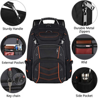 Sac à dos tactique personnalisé pour ordinateur portable de voyage d'affaires 18,4 pouces avec fermeture éclair rayée en polyester imperméable et nylon de haute qualité pour l'extérieur