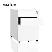 CHNSMILE Armoire de classement en acier à 3 tiroirs verrouillable, unité de rangement réglable sous le bureau pour le bureau à domicile et l'hôtellerie
