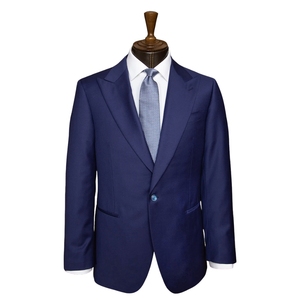 Men's Ink Blue Modernico <b>Suit</b> - Superfine 150s Wool Peak Lapel Sartorial <b>Suit</b> High-Volume Bespoke & Ready-to-Wear - Product Image 5