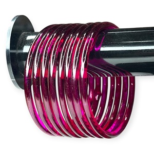 Highest Selling Kashmiri Solid Colour Dark Pink Jelly Glass <b>Bangles</b> Trendy Wedding Lightweight at Wholesale Price for Women - Product Image 2