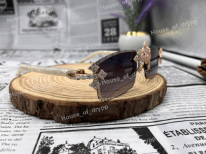 Lunettes de soleil sans monture à design croisé, serties de diamants Moissanite, lunettes de luxe unisexes, lunettes de créateur Hip Hop, cadeau - Product Image 2