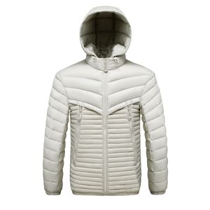 Manteau décontracté à capuche et col montant pour homme, collection automne-hiver 2026, en polyester rembourré, chaud et doublé polaire, avec design côtelé pour l'extérieur - Product Image 2