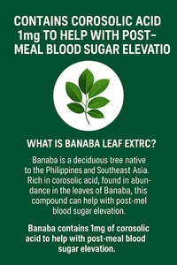 ยาเม็ดกรดโคโรโซลิกจากใบบานาบาแบบ OEM บรรจุแยกชิ้น วิตามินและแร่ธาตุ ช่วยสนับสนุนระดับน้ำตาลในเลือดให้สมดุล - Product Image 4