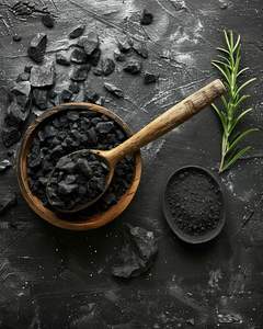 WARRLY Charbon de coco naturel en poudre, extrait d'herbes, 99% pur, qualité alimentaire, séché à l'air chaud, en bouteille et en fût - Product Image 1