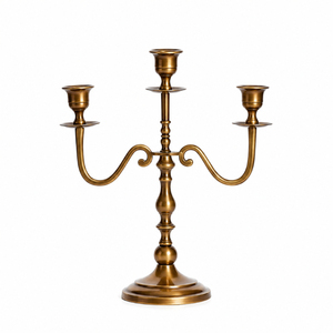Elegant Gold Metal Wedding Table Centerpiece 5 Arms Candelabra Wholesale Spiral Stem Aluminum Candle Holder <b>Stand</b> For Party - Product Image 4