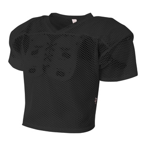 White <b>Mesh</b> V-Neck <b>Short</b> Sleeve American Football Jersey Breathable Regular Fit Adult Unisex Sportswear PUNJAB DIAMOND Custom - Product Image 2