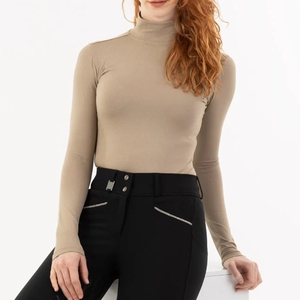 High Quality 4way Stretch Horse Riding <b>Equestrian</b> Shirt Top Base Layer Competition Show Shirt Polo in Soft Feel Technical Fabric - Product Image 1
