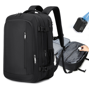POSO Business Commute 17 Inch Laptop <b>Bag</b> Striped Zipper Waterproof Fabric Wet Dry Separation Vacuum <b>Compression</b> Tactical - Product Image 1