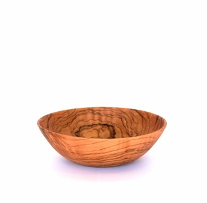 Tazón de Madera de Olivo Ecológico Olive Aura, Tazón para Servir Rústico y con Grano Dorado NatureCraft, Tazón de Madera Olive Aura de 1 kg con Grano Rústico - Product Image 4