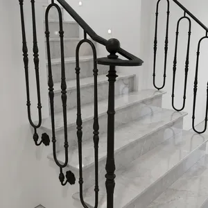 Barandilla de Hierro Elegante con Acabado Metálico Decorativo para Escaleras, Balcones, Jardines y Espacios Residenciales y Comerciales Modernos - Product Image 2