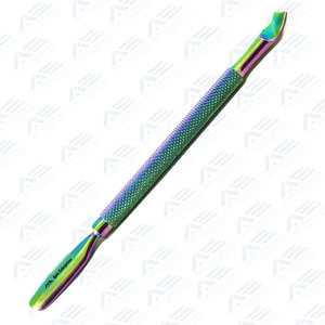 ช้อนเพ้นท์เล็บสองชั้นคุณภาพสูงที่ดันหนังกำพร้าสีเงิน - Product Image 2
