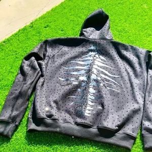 Sweat-shirt en molleton 100% coton 400 GSM de qualité supérieure avec strass, unisexe, produits personnalisés - Product Image 2
