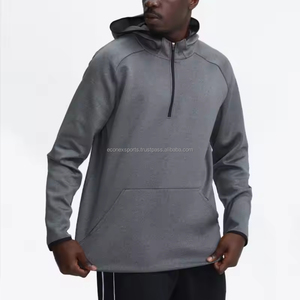Media cremallera diseño calidad poliéster deportes pulóver sudaderas con capucha chaqueta Fitness camisa invierno ropa deportiva Tops para hombres comprar media cremallera - Product Image 3