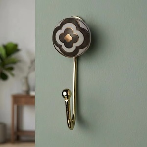 Modern Ceramic + <b>Metal</b> Waterproof Eco-Friendly Vintage Wall Hook with Single <b>Coat</b> <b>Hanger</b> for Clothing - Product Image 3