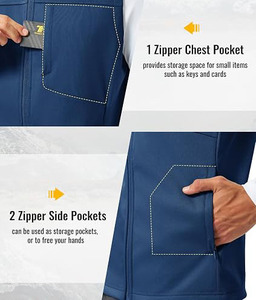 Gilet de golf pour homme découpé au laser, sans couture, softshell, design épuré, performance athlétique, vêtement d'extérieur moderne - Product Image 5
