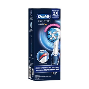 Cepillo de Dientes Eléctrico Recargable <span class=keywords><strong>Oral</strong></span> <span class=keywords><strong>B</strong></span> <span class=keywords><strong>Pro</strong></span> 2 <span class=keywords><strong>2000</strong></span> con Indicador de Presión y Temporizador para la Higiene Bucal Diaria, Mejor Relación Calidad-Precio - Product Image 1