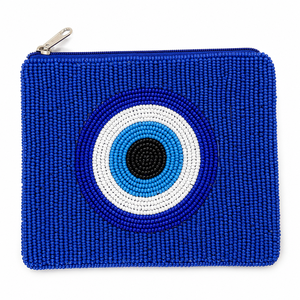 Monedero de Lujo Hecho a Mano con Cuentas de Cristal Ojo Turco Azul, Cartera con Cremallera Nazar, Amuleto de la Suerte, Regalo, OEM, ODM, Venta al por Mayor - Product Image 1