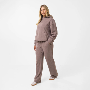 Elegant Design Trendy Women Tracksuit Womens Long Sleeve Soft Cotton Fleece 2 Piece Hoodie & Jogger Pants for Winter Casual Wear - Product Image 1