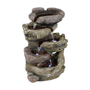 Fontana a Cascata da Tavolo per Interni da 15 Pollici con Luci LED e Pompa, Attraente Fontana da Tavolo con Illuminazione LED e Pompa - Product Image 3