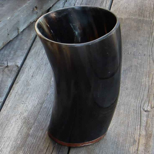 Vaso de chupito de cuerno de búfalo pulido ecológico personalizado al por mayor con tapa, taza para beber cerveza, agua, multiusos - Product Image 2