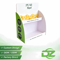 Présentoir de Comptoir Pliable à 2 Niveaux pour Boissons, Jus, Sodas, Petites Bouteilles – Présentoir de Détail en PVC pour Points de Vente