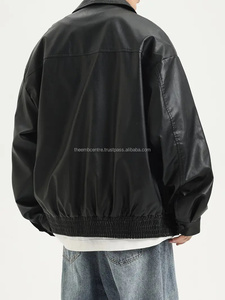 แจ็กเก็ตหนังแฟชั่นสำหรับผู้ชายแจ็กเก็ตหนังแฟชั่นปรับแต่งได้สไตล์ใหม่ - Product Image 3