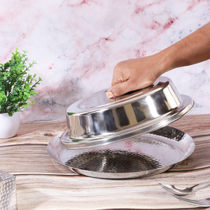 Luxury Piece For Royal Home <b>table</b> Decoration Accessories Handcrafted High Quality Stainless steel Dish Plate <b>Cover</b> Dome - Product Image 4