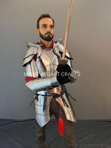 Armadura Medieval de Metal con Placa Pectoral, Hombreras y Correas de Cuero Hechas a Mano para Disfraz de Fantasía - Product Image 2