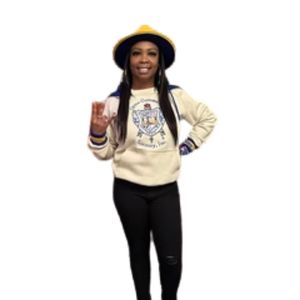 เสื้อฮู้ด Sigma Gamma Rho Prep SGRho สีน้ำเงินทอง พรีเมียม เสื้อผ้ากรีก ยูนิเซ็กส์ เสื้อสเวตเชิ้ตชมรมนักศึกษา - Product Image 5
