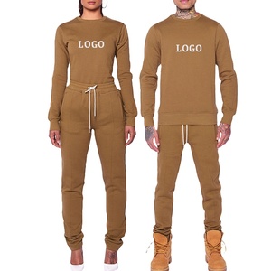 OEM logo personnalisé couleur haute qualité en gros col rond grande taille designer jogging costumes slim fit unisexe survêtements 2025 - Product Image 1