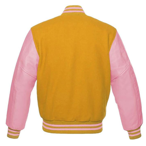 Solid Color Varsity Jackets Breathable Crew Neck Collar Customized Logo Printing Full Sleeves College Baseball Jacket For <b>Men</b> - Product Image 2
