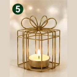 Porte-bougie en bois de forme géométrique, design Art Déco, nœud, décoration de table intérieure, décoration de la maison, Noël, salon, fait main, écologique - Product Image 2