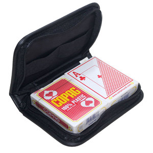 MAKUM INTERNATIONAL Estuche para Cartas de Póker de Cuero Ecológico de Alta Calidad con Función Lavable - Product Image 1